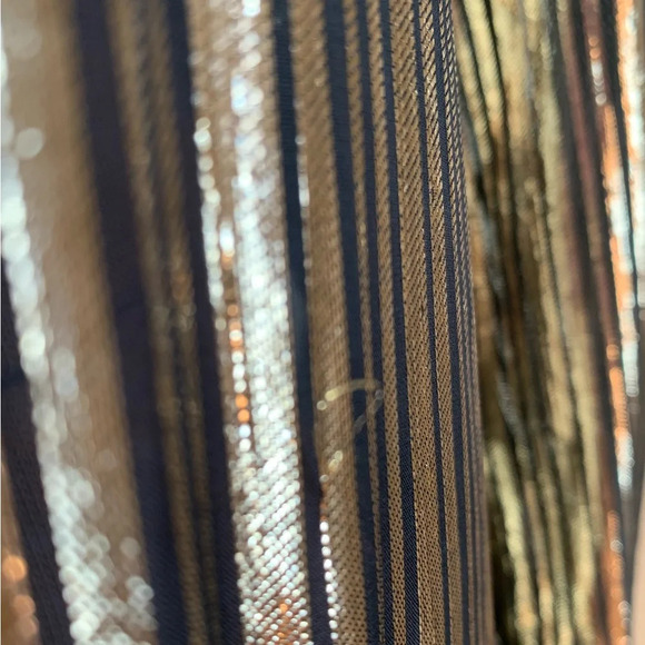 Vintage gold and silver blouse, 1980’s 1970’s John’s girl top, disco shirt - Picture 3 of 9